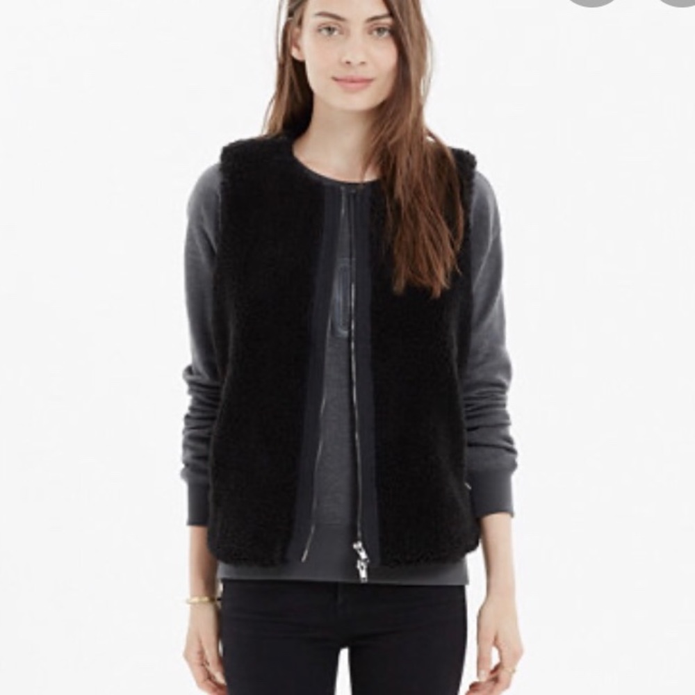 Madewell faux fur vest